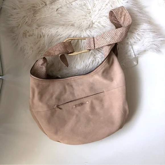 Banana Republic Snakeskin Embossed Leather Boho Crossbody Purse Handbag - Picture 9 of 16